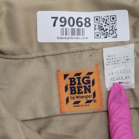 Vintage 70s Big-Ben Wrangler Button Shirt 2XL 27x31 Utility - Picture 7 of 10